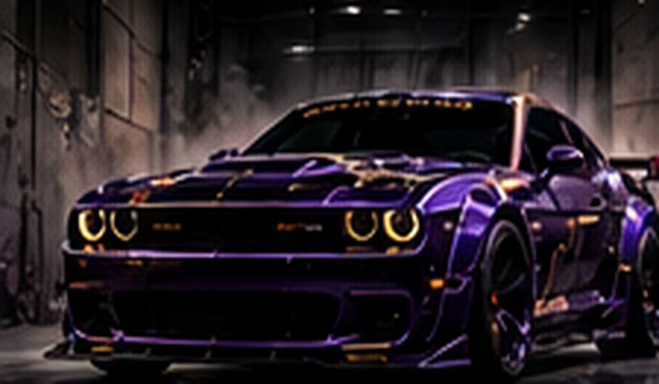 Copper and black custom Dodge Challenger widebody muscle car concept